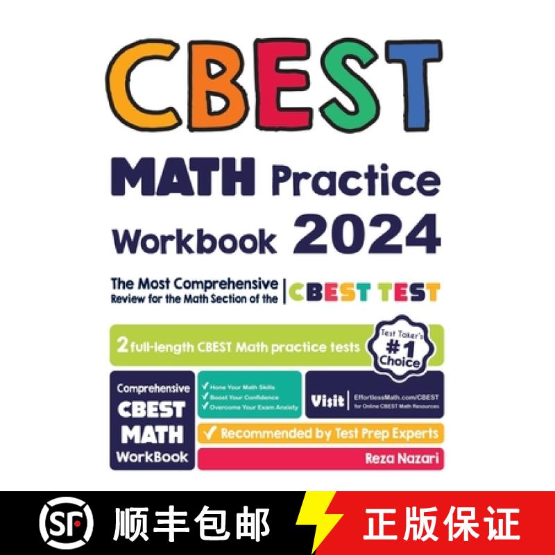 【2-3周达】CBEST Math Practice Workbook: The Most Comprehensive Review for the Math Section of the CB... [9781637191477]