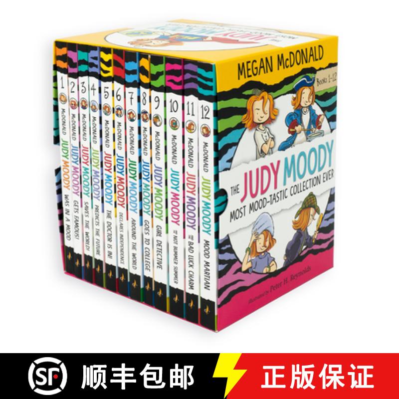 【3-4周达】The Judy Moody Most Mood-Tastic Collection Ever: Books 1-12 (Box Set of Twelve Illustrated... [9781536203592]