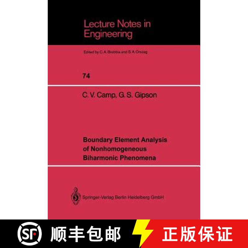 【3-4周达】Boundary Element Analysis of Nonhomogeneous Biharmonic Phenomena [9783540550204]