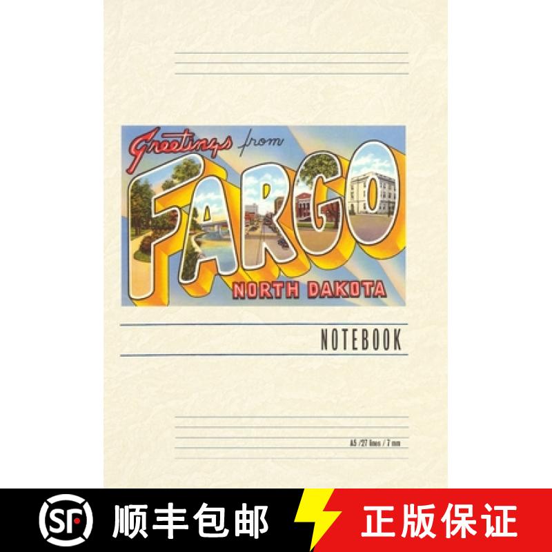 【3-4周达】Vintage Lined Notebook Greetings from Fargo, North Dakota [9798385430727]