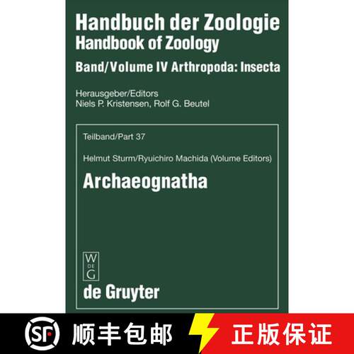 【3-4周达】精装 Handbook of Zoology/ Handbuch der Zoologie, Tlbd/Part 37, Archaeognatha [9783110170580]
