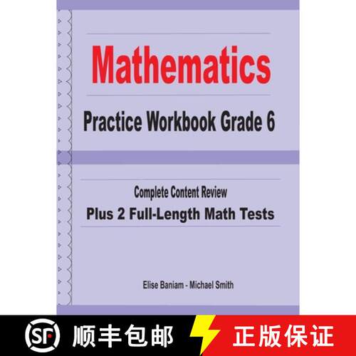 【3-4周达】Mathematics Practice Workbook Grade 6: Complete Content Review Plus 2 Full-length Math Tests [9781636200279]