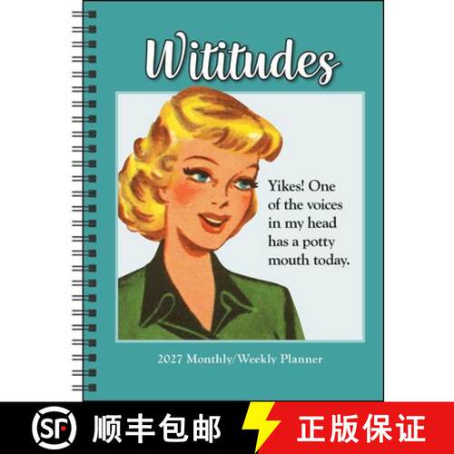 【3-4周达】Wititudes 12-Month 2027 Monthly/Weekly Planner Calendar [9798881607975]