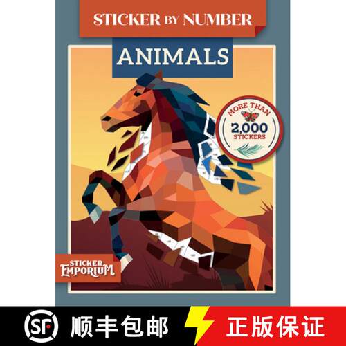 【3-4周达】Sticker by Number Animals: Sticker Emporium [9798890191755]