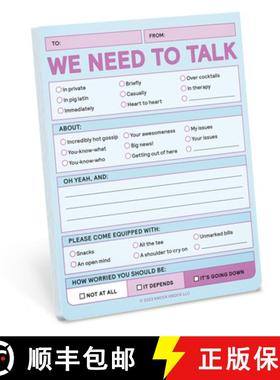 【3-4周达】We Need to Talk Nifty Note - Memo Checklist Pad [9781683494003]