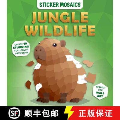 预订 Paint by Sticker Book for Kids - Jungle Wildlife Safari Activity Sticker by Number Animal Mosaic... [9782898026911]