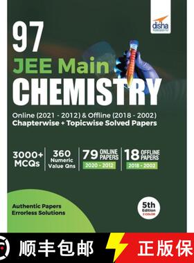 【3-4周达】97 JEE Main Chemistry Online (2021 - 2012) & Offline (2018 - 2002) Chapterwise + Topicwise... [9789391025700]