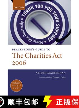 【3-4周达】Blackstone's Guide to the Charities ACT 2006 [9780199214792]