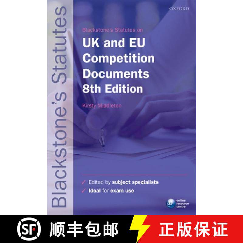 【3-4周达】Blackstone's UK & EU Competition Documents [9780199678631]