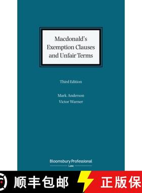 【3-4周达】Macdonald's Exemption Clauses and Unfair Terms: Third Edition [9781526503718]