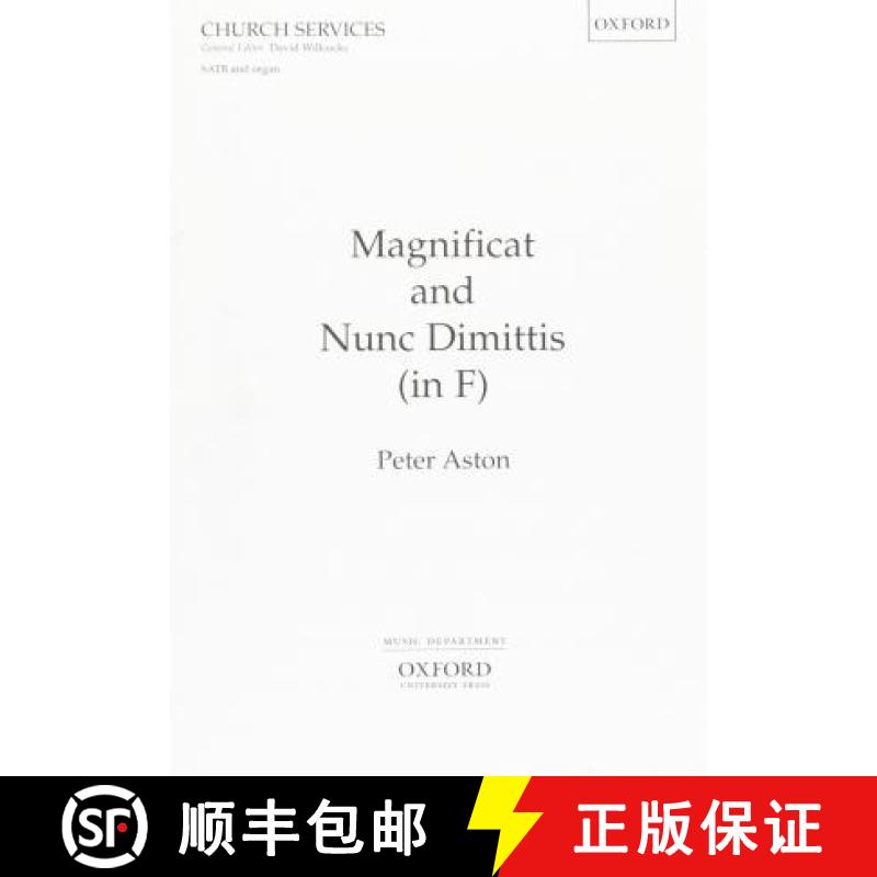 【3-4周达】Magnificat and Nunc Dimittis (in F): Vocal score (Vocal score) [9780193516434] - 实物图