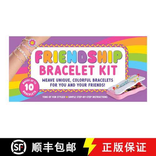【3-4周达】Friendship Bracelet Kit - Includes Everything You Need and a Step-By-Step Illustrated Guid... [9781441346872]