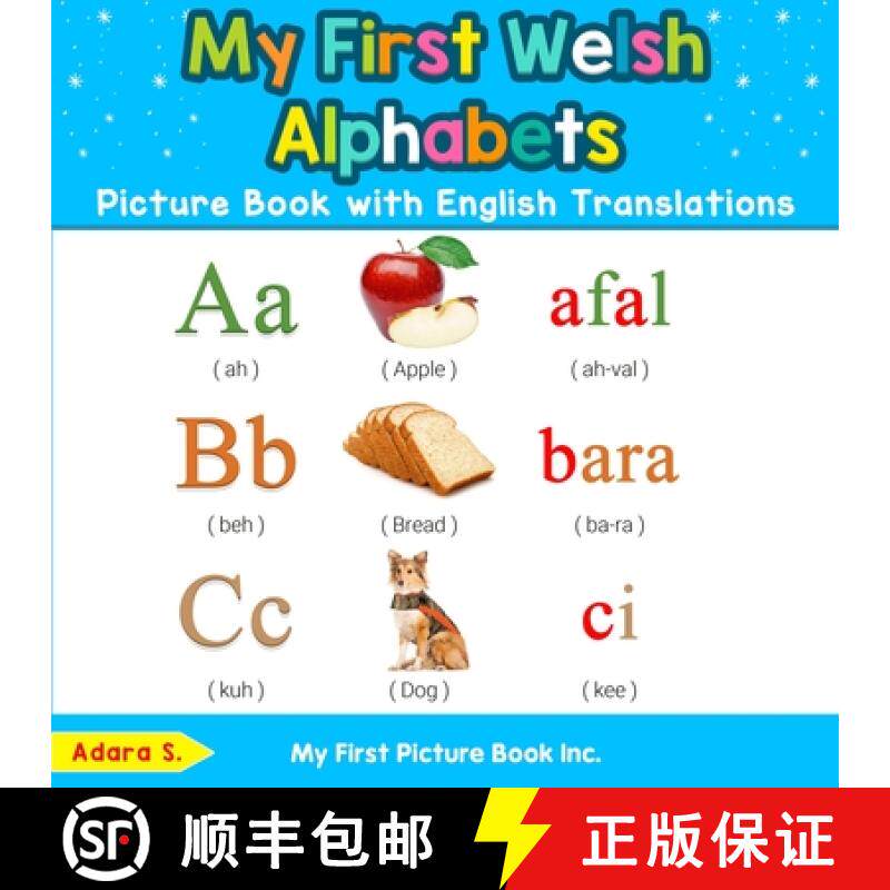 【3-4周达】My First Welsh Alphabets Picture Book with English Translations: Bilingual Early Learning ... [9780369601018]