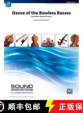 【3-4周达】Dance of the Bowless Basses: A String Bass Section Feature, Conductor Score & Parts [9781470650285]
