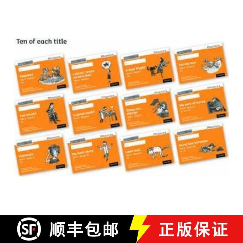 【2-3周达】Read Write Inc. Phonics: Orange Set 4 Core Black & White Storybooks (Pack of 120) [9780198372882]