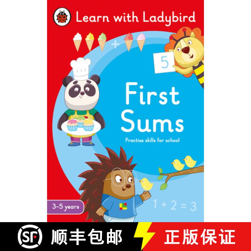 【3-4周达】First Sums: A Learn with Ladybird Activity Book 3-5 years : Ideal for home learning (EYFS) [9780241515570]