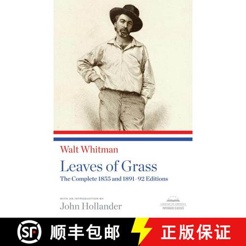 【3-4周达】Leaves of Grass: The Complete 1855 and 1891-92 Editions: A Library of America Paperback Cl... [9781598530971]