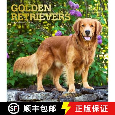 【3-4周达】Golden Retrievers 2026 12 X 24 Inch (Hanging) Monthly Square Wall Calendar Foil Stamped Co... [9798330703494]