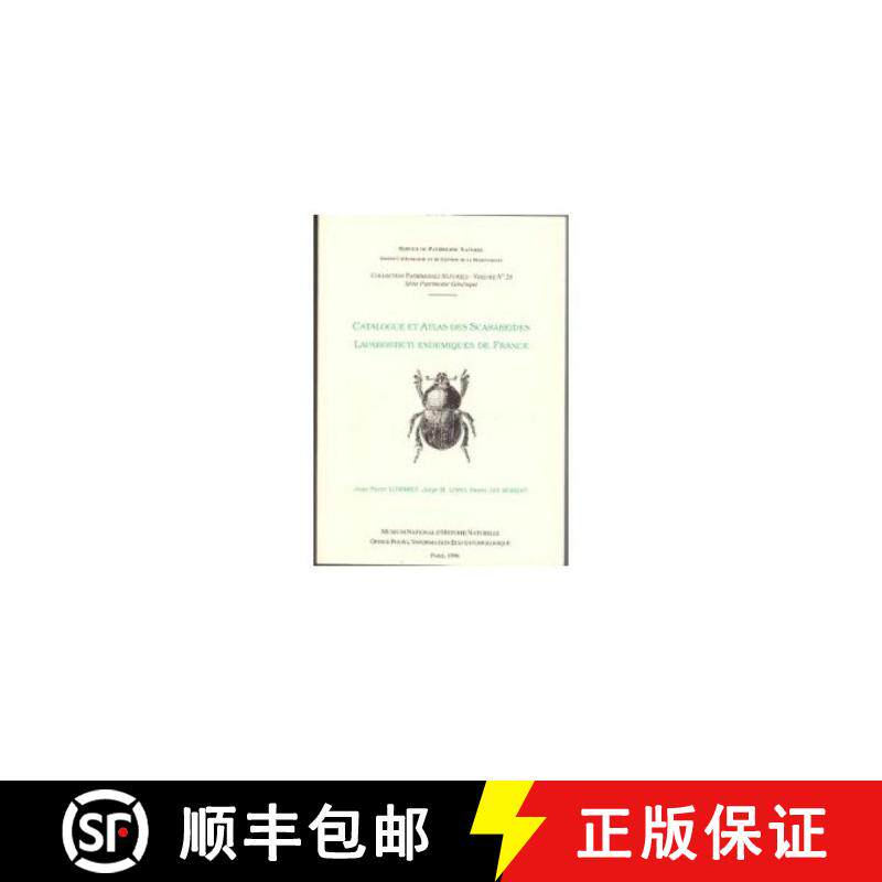 预订 Catalogue et Atlas des Scarabeides Laparosticti Endémiques de France [9782865150991]