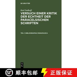 Bibliographia 3周達 9783111250779 Paracelsica