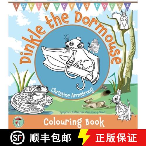 【3-4周达】Dinkle the Dormouse: 25 delightful pages of colouring, drawing, dot-to-dots and mazes. Hou... [9781739225841]