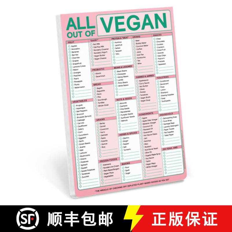 【3-4周达】Knock Knock All Out Of Vegan (with magnet) Classic Pad (Pastel Version) [9781683493358]