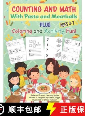 【3-4周达】Counting and Math with Pasta and Meatballs PLUS Coloring and Activity Fun [9781733066648]