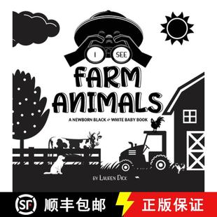High White Black Contrast C... Design Patterns 9781774763018 Animals 3周达 Book See Baby Newborn Farm