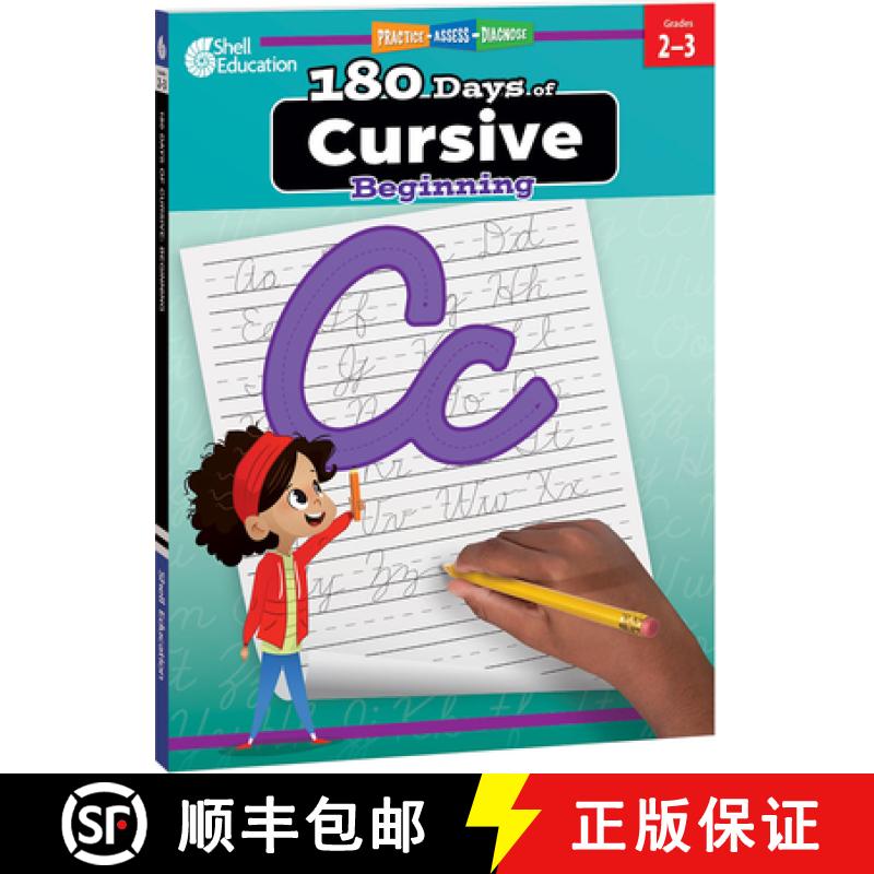 【3-4周达】180 Days(tm) Cursive: Beginning: Practice, Assess, Diagnose [9781087662435]