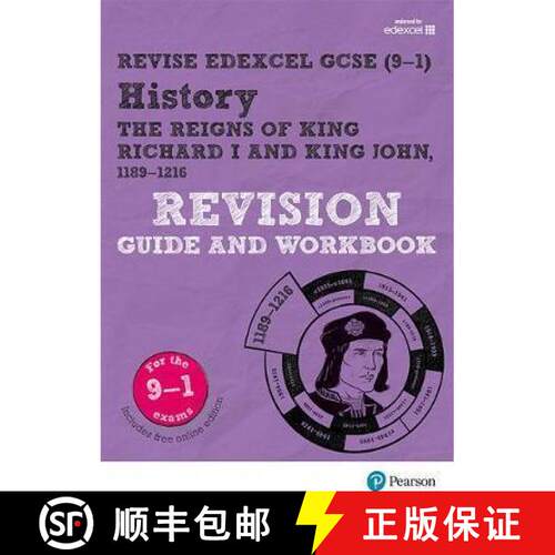 【3-4周达】Pearson REVISE Edexcel GCSE (9-1) History King Richard I and King John Revision Guide and ... [9781292176406]