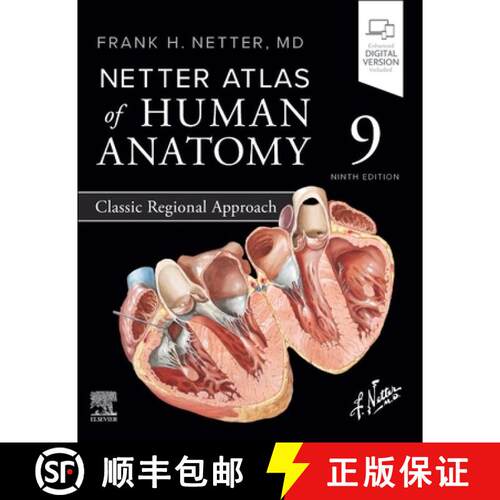 【3-4周达】Netter Atlas of Human Anatomy: Classic Regional Approach (Netter Basic Science) [9780443118685]