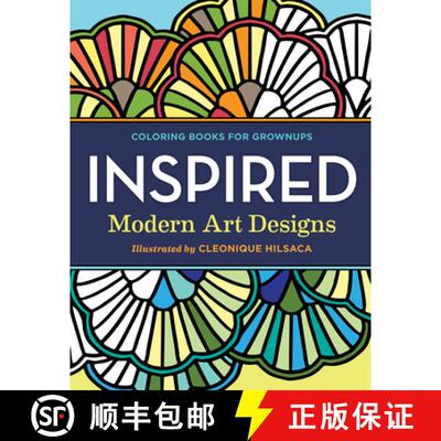 【3-4周达】Coloring Books for Grownups: Inspired: Modern Art Designs [9781623156671]