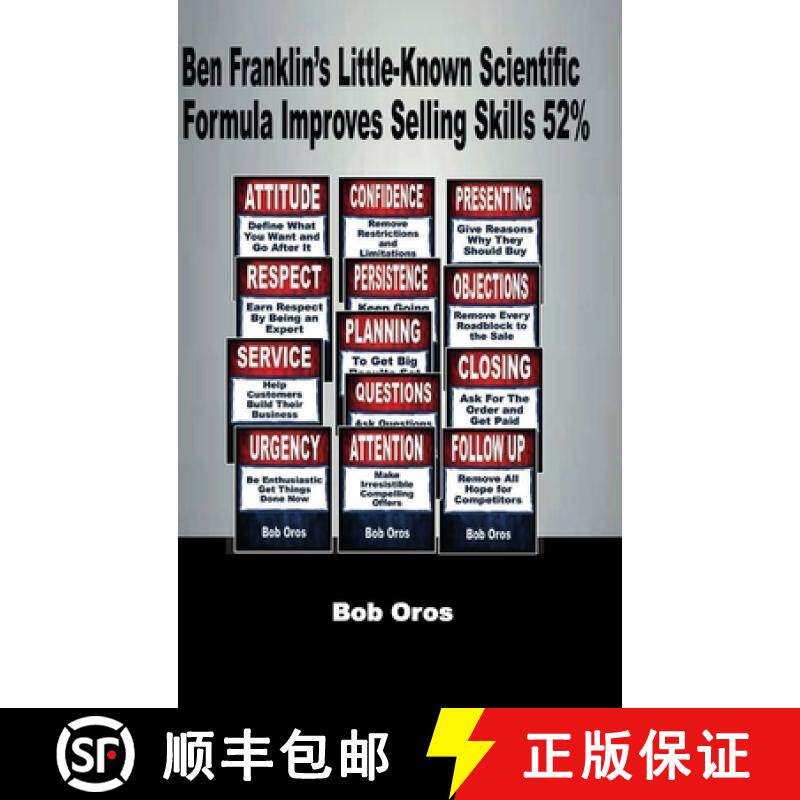 【3-4周达】Ben Franklin's Little-Known Scientific Formula Improves Selling Skills 52% [9780359672592]