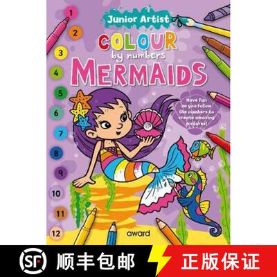【3-4周达】Junior Artist Colour By Numbers: Mermaids [9781782704379]