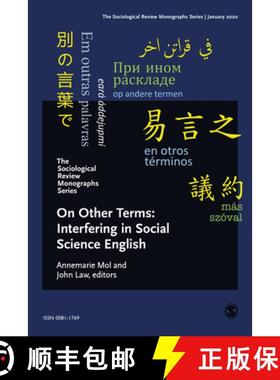 【3-4周达】Sociological Review Monographs 68/2: On Other Terms: Interfering in Social Science English [9781529735178]