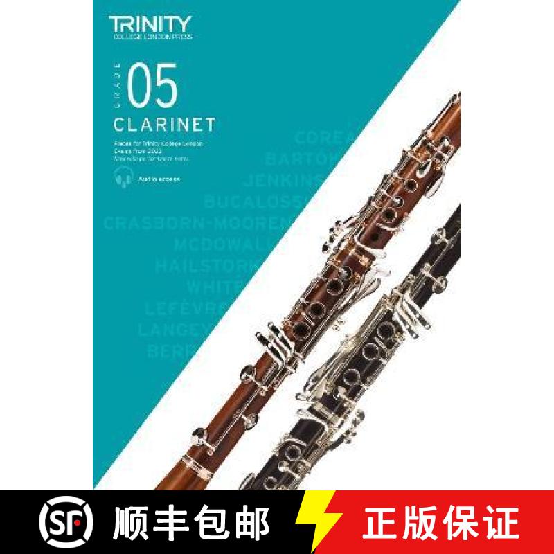 【2-3周达】Trinity College London Clarinet Exam Pieces from 2023: Grade 5 [9780857369734]