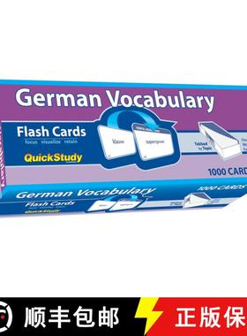 【3-4周达】German Vocabulary Flash Cards - 1000 Cards: A Quickstudy Reference Tool [9781423207849]