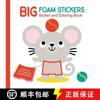 预订 Big Foam Stickers: Sticker & Coloring Book (Mouse & Friends) [9789465055381]