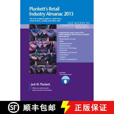 预订 Plunkett's Retail Industry Almanac 2013: Retail Industry Market Research, Statistics, Trends & L... [9781608796915]