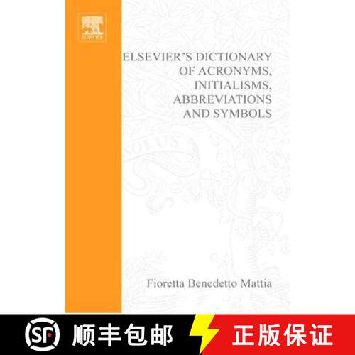 【3-4周达】精装 Elsevier's Dictionary of Acronyms, Initialisms, Abbreviations and Symbols [9780444512413]