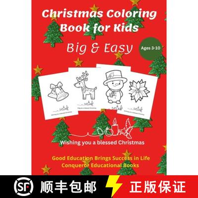 【3-4周达】Christmas Coloring Book for Kids: 50 Seasonal Christmas Motives that Kids Love to Color [9783039611898]