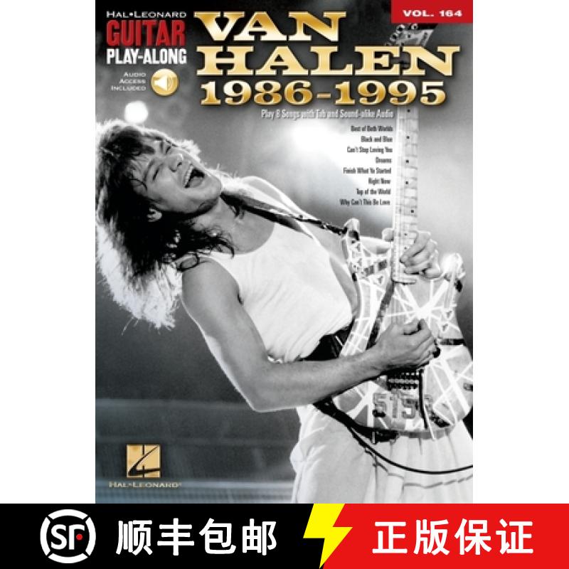 【2-3周达】Van Halen 1986-1995: Guitar Play-Along Volume 164 (Book/Online Audio) [With CD (Audio)] [9781476874487]