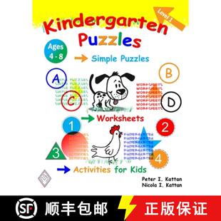 Kindergarten 9798869218186 Kids Worksheets 4周达 and Level Puzzles for Activities Simple