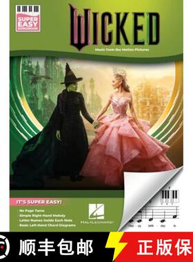 【3-4周达】Wicked - Music from the Motion Pictures - Super Easy Songbook for Piano [9798350171921]