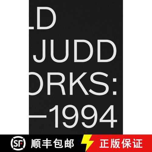 精装 Donald Judd: Artworks 1970-1994 [9781644230572]