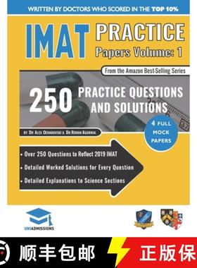 【3-4周达】IMAT Practice Papers Volume One: 4 Full Papers with Fully Worked Solutions for the Interna... [9781912557790]