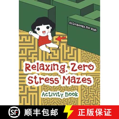 【3-4周达】Relaxing, Zero Stress Mazes Activity Book [9781683214168]