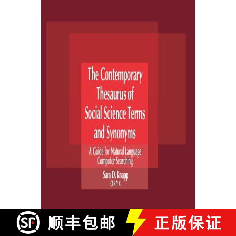 预订 The Contemporary Thesaurus of Social Science Terms and Synonyms [9780897745956]