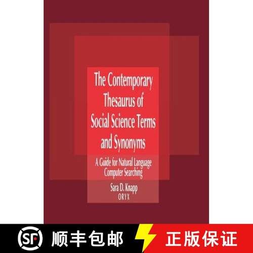 预订 The Contemporary Thesaurus of Social Science Terms and Synonyms [9780897745956]