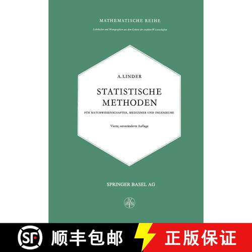 【3-4周达】Statistische Methoden : Für Naturwissenschafter, Mediziner und Ingenieure (4. Auflage 1964) [9783034840057]